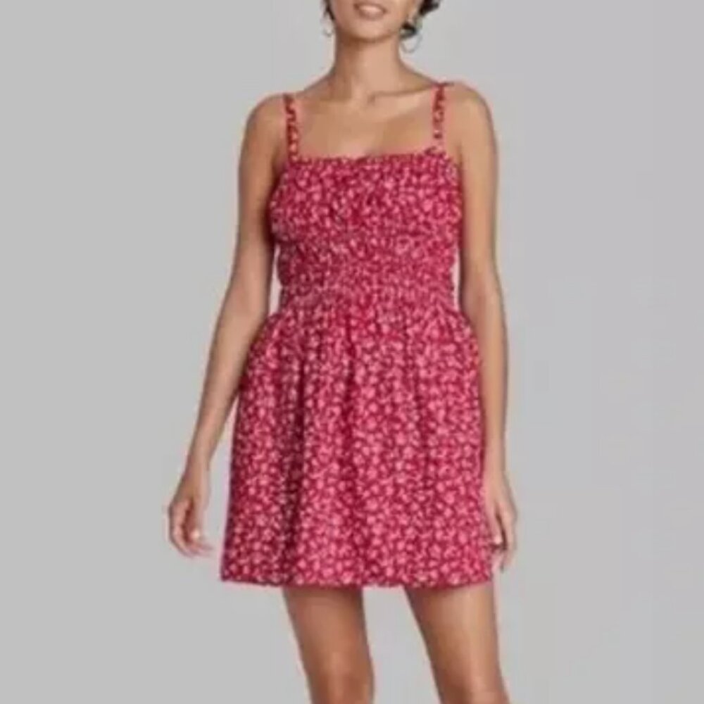 Wild Fable Red Floral Mini Dress